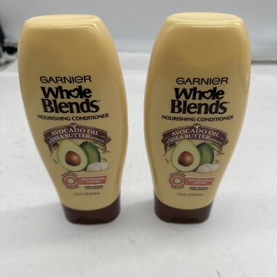 Lot Of 2 Garnier Whole Blends Nourishing Conditioner Avocado Oil Shea Butter