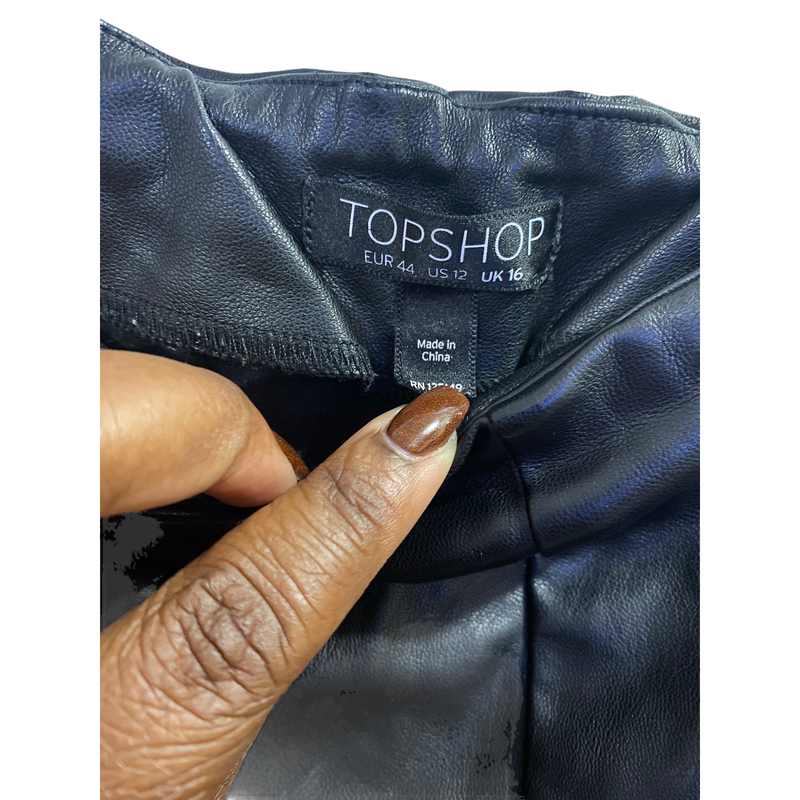 Легинсы Topshop Faux Leather Pants Size 