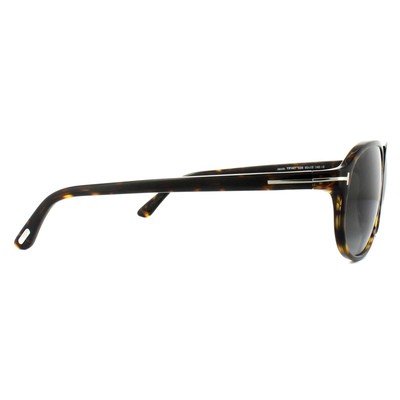 Pre-owned Tom Ford Sunglasses 0447 Jacob 52b Dark Havana Smoke Gray Gradient