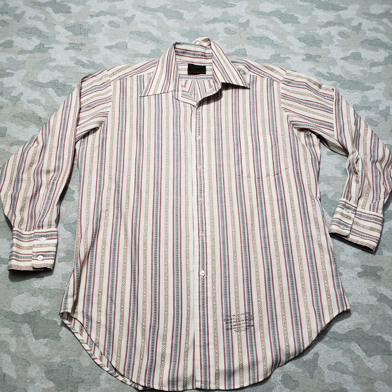 Vintage XL SEARS PERMA PREST シャツ Vintage Sears Perma Prest Sears Shirt Mens XL Red Pearl Snap