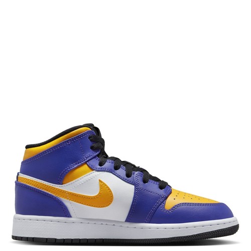 

[DQ8423-517] Начальная школа Air Jordan Retro 1 Mid (GS) «Лейкерс», Dark concord/taxi-white-black