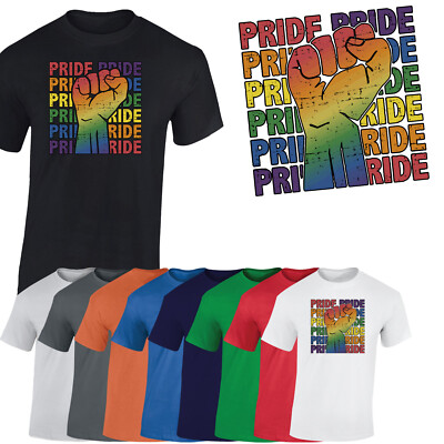 Fist Gay T-Shirt Rainbow Pride Month Equal Rights Matter Support Unisex Gift