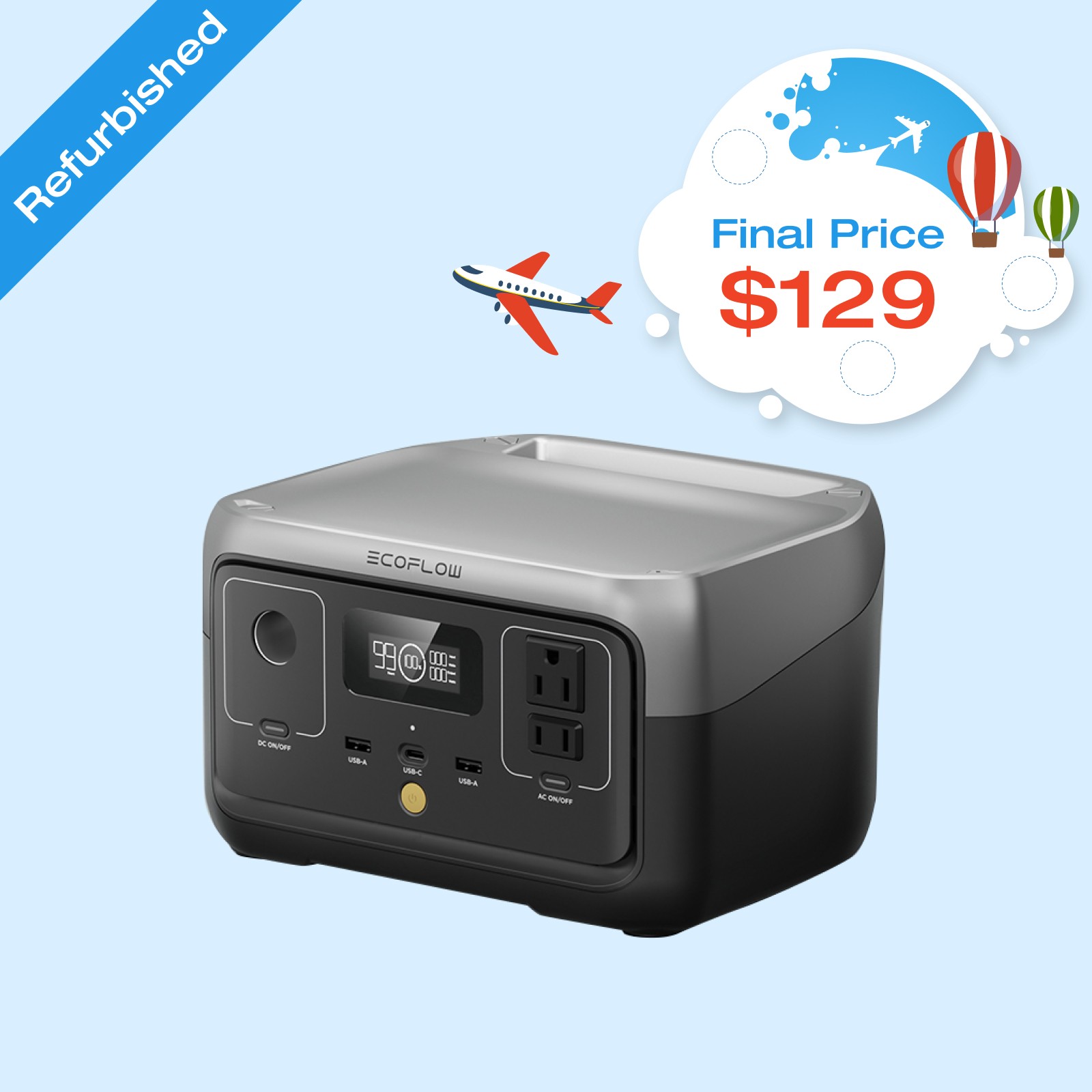 EcoFlow RIVER 2 Portable Power Station 256Wh Generator LFP