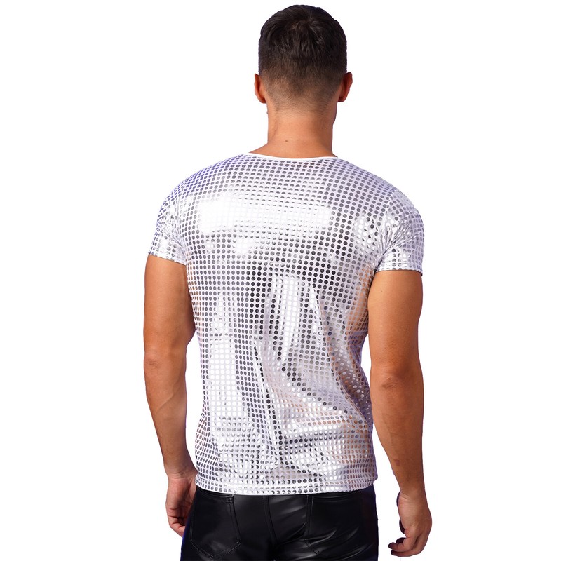 Herren T-Shirt Mit V-Ausschnitt & Schnürung | Gotisches Design | 95% Baumwolle 5% Spandex