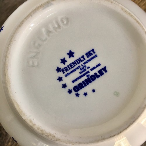 GRINDLEY Staffordshire England Friendly Sky Coffee tea Mug, Moon Stars, 2 Cups