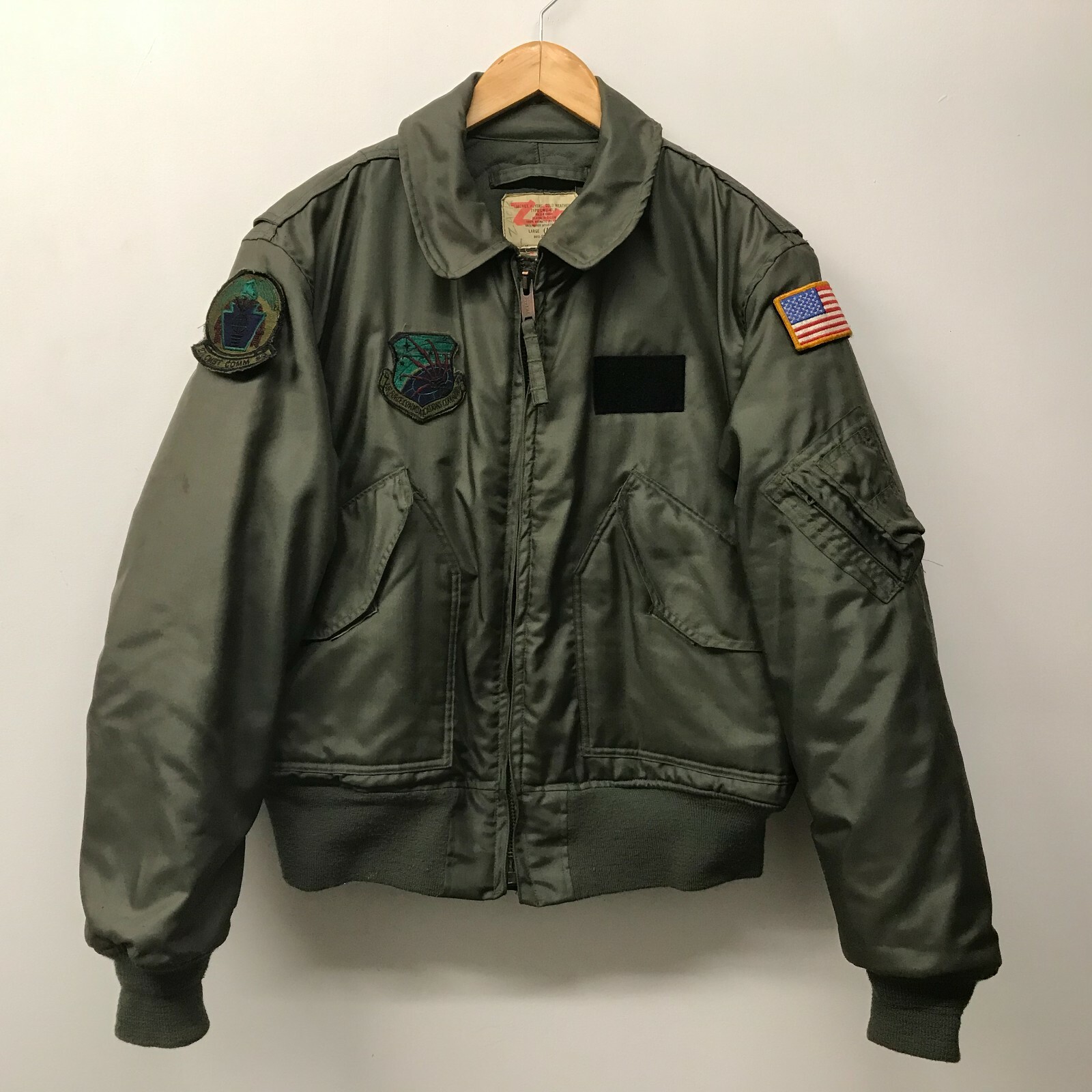 ジャケット・アウター 80s US ARMY CWU-45/P flight jacket Vintage 80s Green CWU-45/P Flyers XL (52) U.S. Military