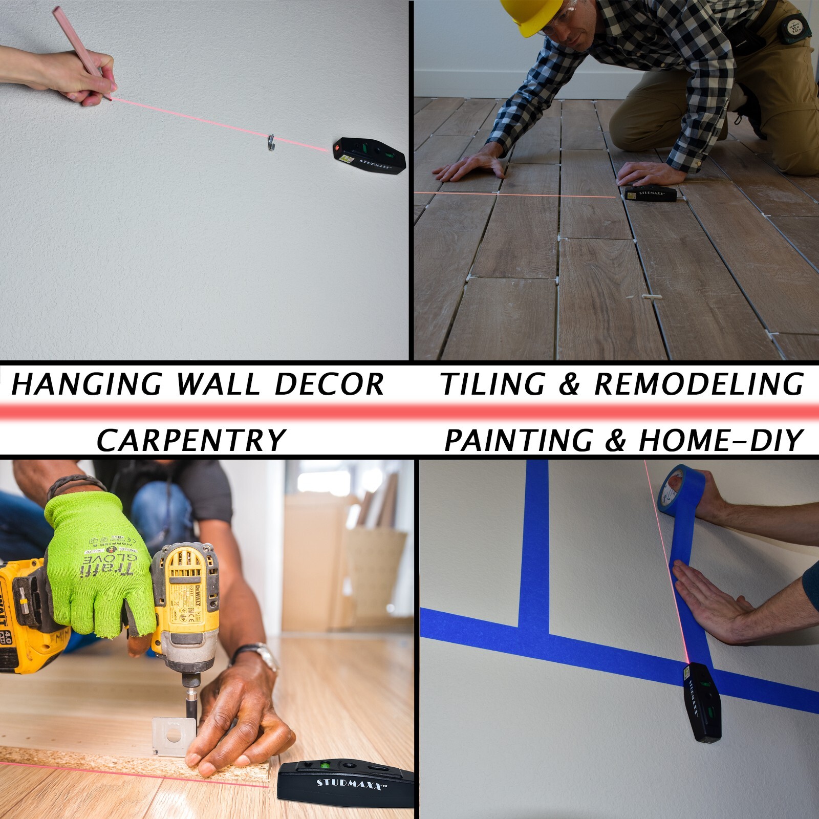 Stud Finder Laser Level. Magnetic Stud Finder with Laser Measurement Tool!