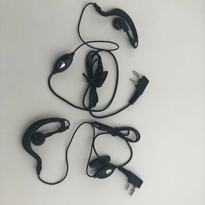 2X With PTT MIc Headsets/Earpiece for Kenwood /Two Way Radio Walkie Talkie