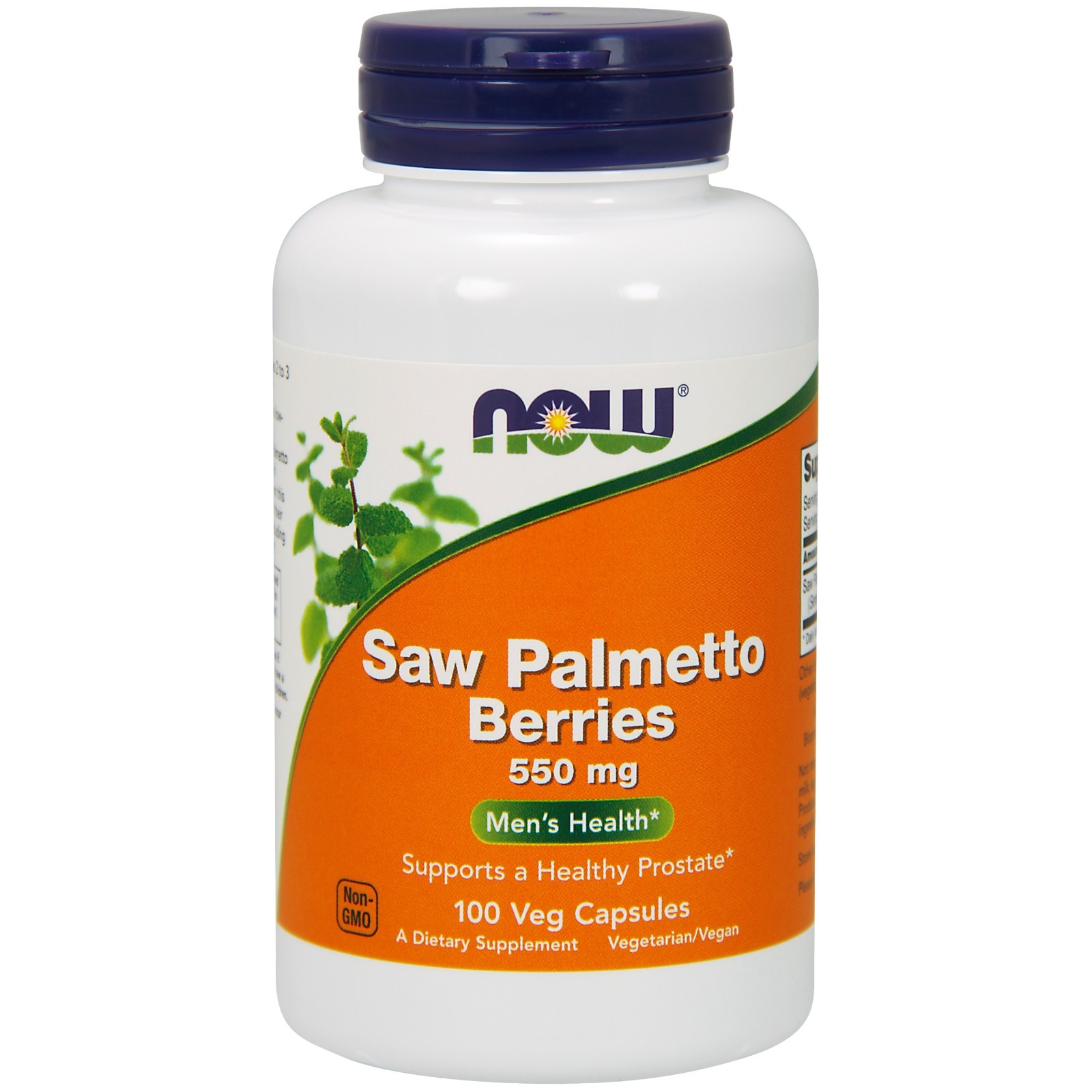 NOW Foods Saw Palmetto Berries, 550 мг, 100 растительных капсул