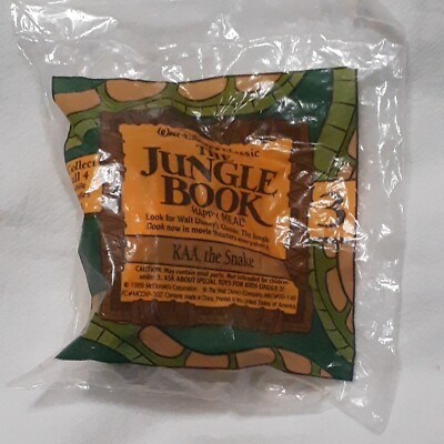McDonald's 1989 Happy Meal Toy Jungle Book Kaa the Snake Wind-Up Toy #3 NEW