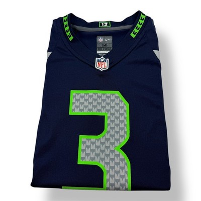 Nike Seattle Seahawks Russell Wilson NFL Jersey Boy Youth Medium 10-12 Navy Blue