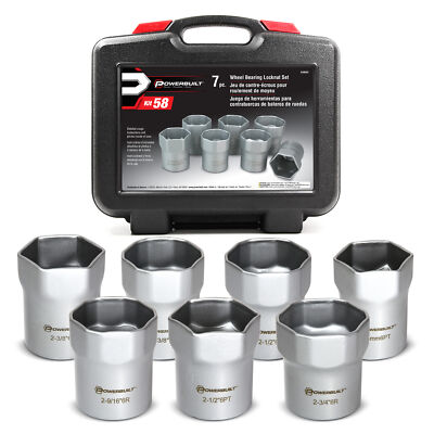 Powerbuilt LARGE SIZE AXLE NUT SOCKET SET KIT58 - 648642