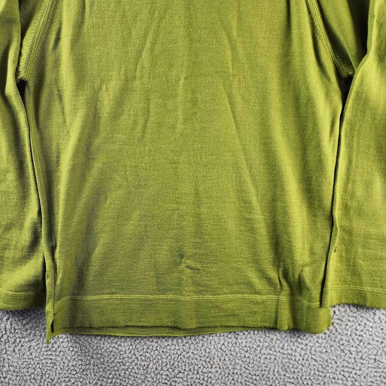 Officine Générale Nate Wool Regular Fit Crewneck Sweater Men's XL Olive Green - Picture 6 of 13