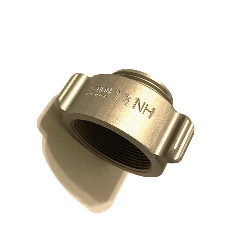 Aluminum 2" Female NPT to 1 1/2" Male NH  Adapter(Action coupling)