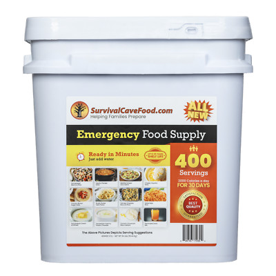 400-Serving Emergency Meal Kit | 25-Year Shelf Life | High-Calorie Survival Food