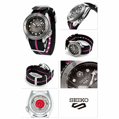 Pre-owned Seiko 5 Sports Naruto & Boruto Boruto Uzumaki Limited Edition Men Watch Srpf65k1