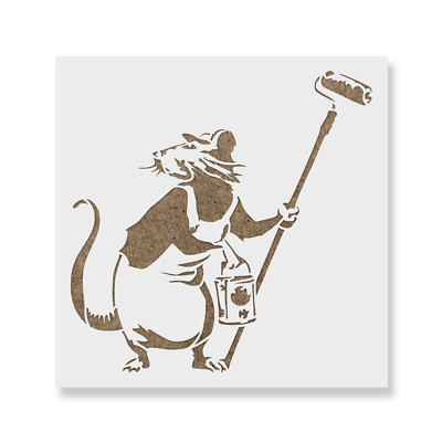 Rat Painter Banksy Stencil - Banksy Wall Art, Banksy Canvas, Graffiti  Stencil