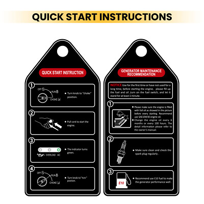 Gas Powered 3500 Watt Portable Inverter Generator 58 dB Low Noise Home Backup
