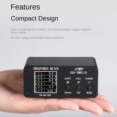1.8MHz-54MHz Standing Wave Meter 240 * 240 Full Color LCD Display Power meter T4