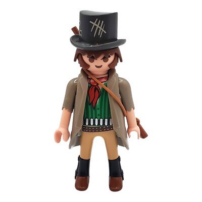 Playmobil Western Man Figure Top Hat Rifle Dollhouse