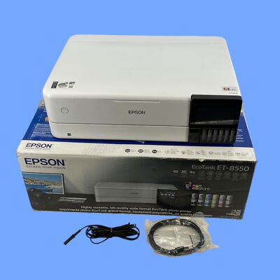 Epson EcoTank ET-8550 Inkjet Color Photo Printer All-In-One - White #U2492
