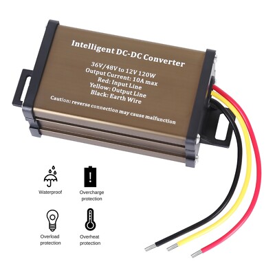 Golf cart scooter DC converter 36V 36 volt voltage reducer regulator to 12V 10A
