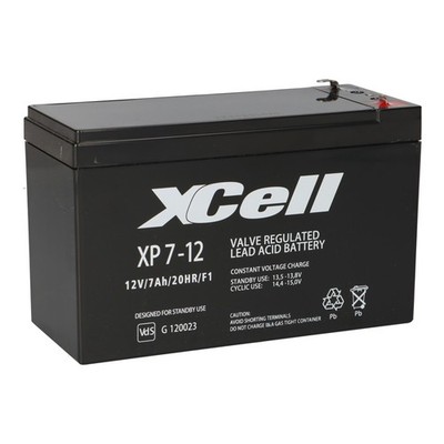 XCell Bleiakku XP7-12 12V 7000 mAh Pb F1 4,8mm  AGM Blei passend zu 7,2Ah 8Ah