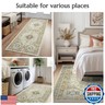 jinchan Area Rug 4x6 Washable Non-Slip Vintage Rug Bohemian Decorative Kitchen Mat Indoor Floor Bohemian Printed Carpet for Living Room Bedroom Dining Room Home Office Taupe