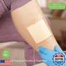 NeuHeils Silicone Super Absorbent Wound Dressing 4''x4'' 20 Packs, Self-Adhesive Waterproof Bandage with Ultrasorb Pad for Heavy Exudates Wound, Soft Gauze Island Dressing