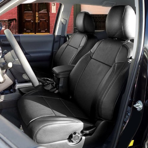 Чехлы на передние и задние сиденья из синтетической кожи для Toyota Tacoma Double Cab 2016-2023