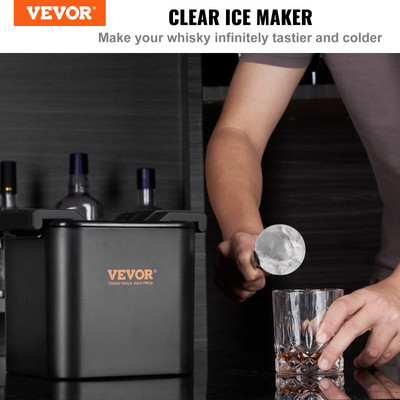 VEVOR Ice Ball Maker, Crystal Clear Ice Ball Maker 2.36inch Ice Sphere Maker wit