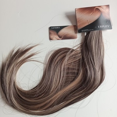 22 Inch Women's Sleek Brown With Highlights Hair Extension Quality Special Party