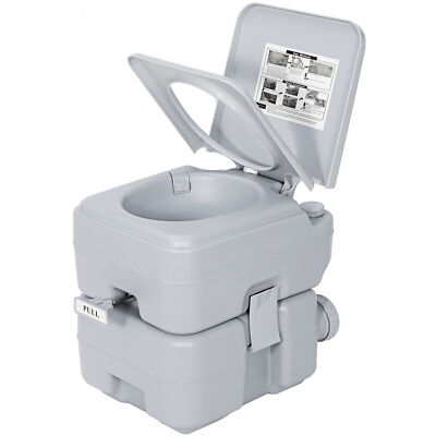 Portable Toilet 20L 6.6 Gallon Camping Toilet Flush Travel Potty Indoor Outdoor 