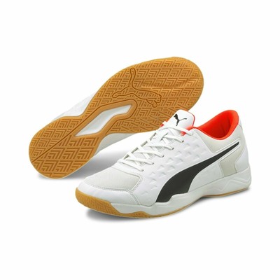 Puma AURIZ Herren Hallenschuhe weiß-rot 106148-07