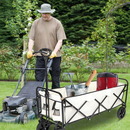 YSSOA Outdoor Collapsible Utility Wagon Cart Extended Folding X-Large Camping