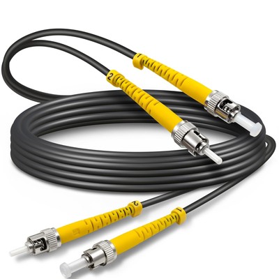 15ft / 5m Armored OD-5mm OS2 ST to ST Single Mode Fiber Cable ST-ST Fiber Opt...