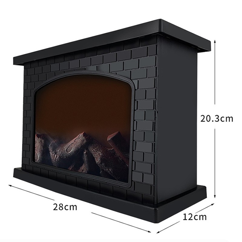 Christmas Simulated Flame Fireplace Led Light Usb Night Light Home Room Decor