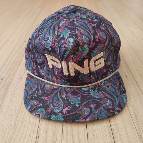 Vintage Ping Paisley Golf Rope Hat Cap All Over Design