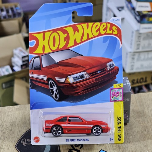 HOT WHEELS 92 FORD MUSTANG RED 2024 Series HW THE 90'S | eBay