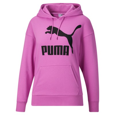 

Puma Classics Logo Pullover Hoodie Женская розовая повседневная верхняя одежда 53186150, Розовый