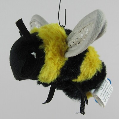 Ikea 3.25'' Mini-Bumblebee Black Yellow Gray Skogsduva Plush Stuffed 805.769.27