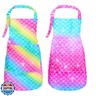 PASHOP 2 Pack Kids Apron Rainbow Mermaid Aprons With Pockets for Children Girls Boys Toddler Apron for Painting Cooking Baking