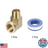 uxcell Brass Pipe Fitting 3/8 Inch NPT Male x 3/8 Inch NPT Female, 90 Degree Barstock Street Elbow Forged Brass Hose Fitting Adapter for Gas, Air, Oil, Propane