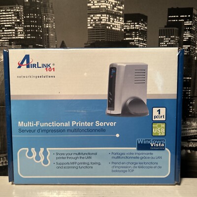 Multi Functional Printer Server Airlink 101 Networking 2007 Sealed New In Box