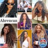 Ahrencan Crochet Goddess Locs 14 Inch,7 Packs Boho Goddess Locs Crochet Hair With Curly Ends,Faux Locs Crochet Hair,Pre Looped Hippie River Locs For Women Human Hair Braid(14in,(pack of 7),1B#)