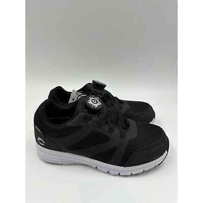 Big Kid Size 1, Black Waterproof Sneakers, with White Sole BOA Lace System