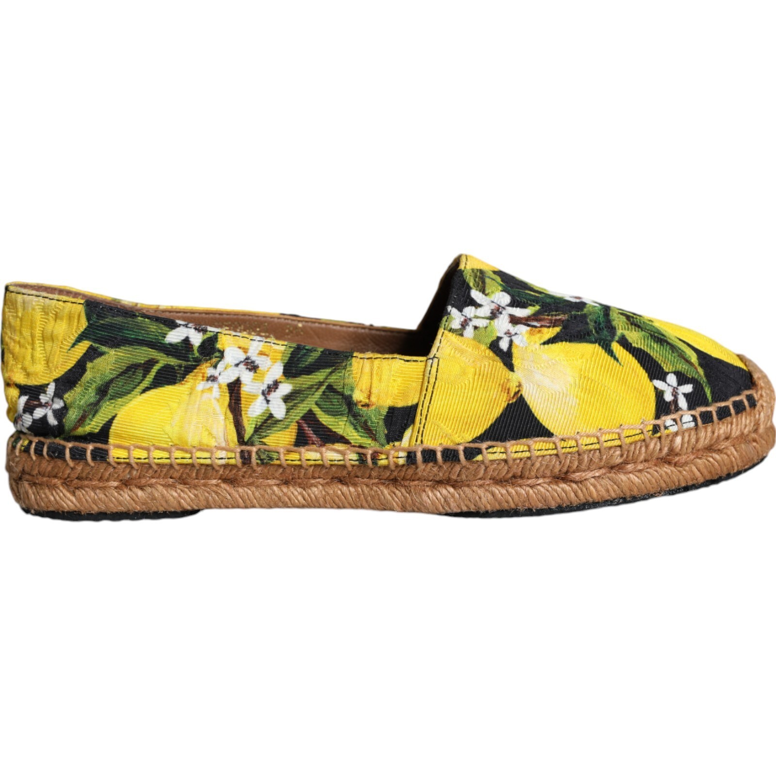 Туфли DOLCE & GABBANA, разноцветные лимонные слипоны на эспадрильях, 35 евро / 4,5 доллара США, 520 долларов США
