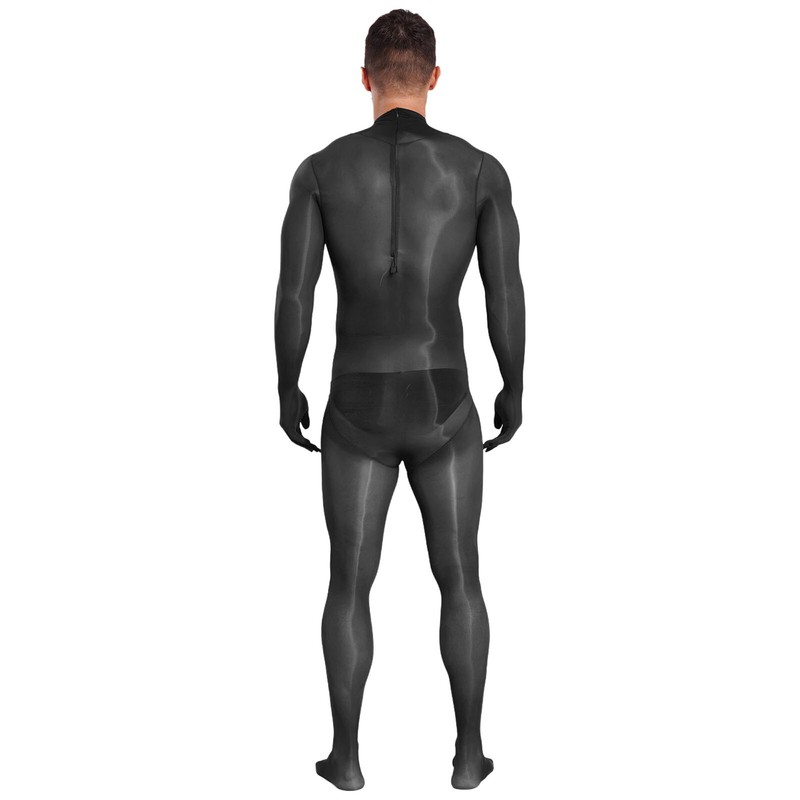 DE Damen Wetlook Bodysuit Glänzend Lackleder Catsuit Stringbody Dessous