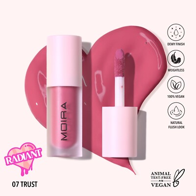 MOIRA Love Steady Liquid Blush (007, Trust), 0.17 Ounce (Pack of 1)