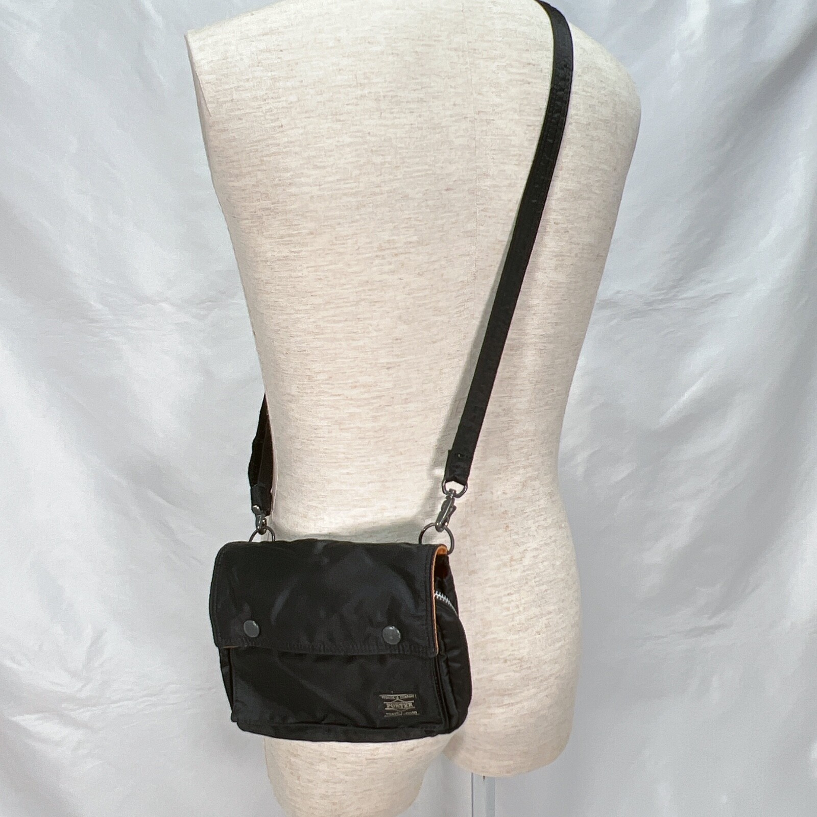 Yoshida Porter Tanker Waist Bag mini Shoulder bag Black men Yoshida Porter Tanker Waist Bag mini Shoulder bag Black men